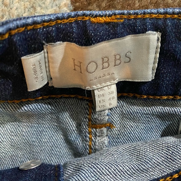 Hobbs Macy High Waist Button Front Denim Skirt - Picture 3 of 6